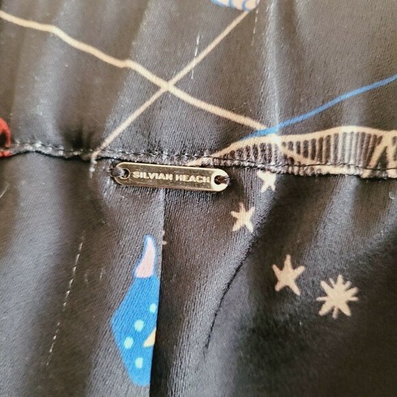 Silvian Heach Astrology Theme Elastic Waist Straight Leg Pants Size X-Small - Picture 9 of 11